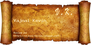 Vajnai Kevin névjegykártya