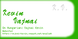 kevin vajnai business card